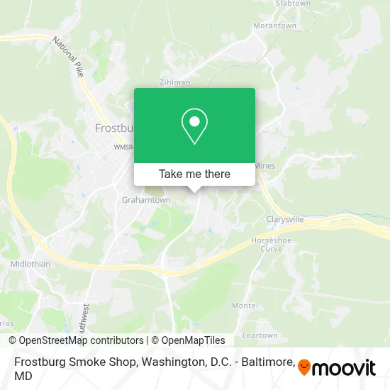 Frostburg Smoke Shop map