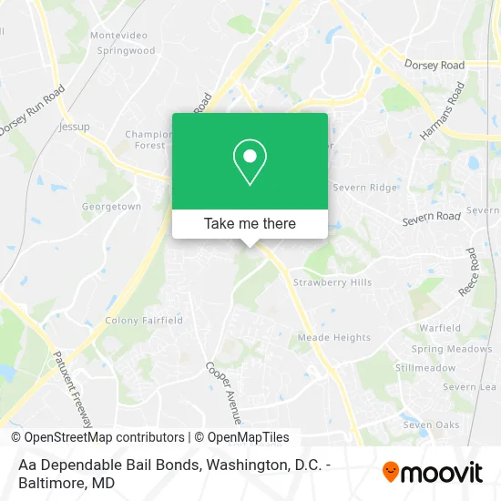 Aa Dependable Bail Bonds map