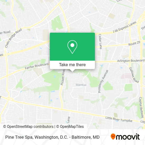 Pine Tree Spa map