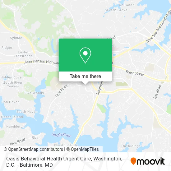 Oasis Behavioral Health Urgent Care map