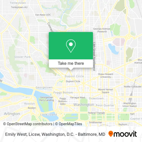 Emily West, Licsw map