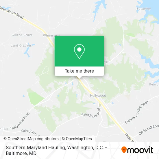 Southern Maryland Hauling map