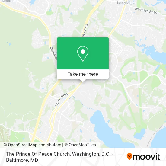 The Prince Of Peace Church map