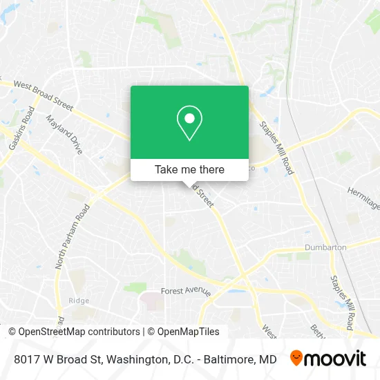 8017 W Broad St map