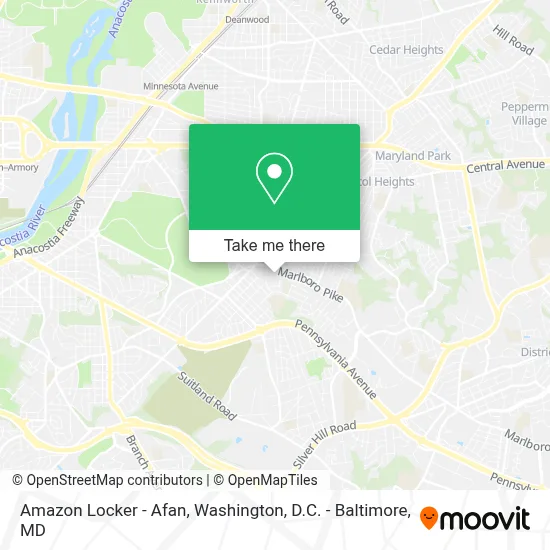 Amazon Locker - Afan map