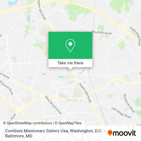 Comboni Missionary Sisters Usa map