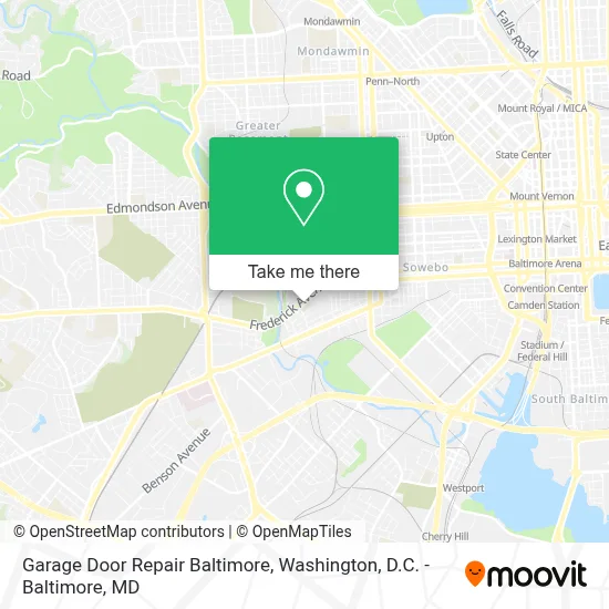 Garage Door Repair Baltimore map