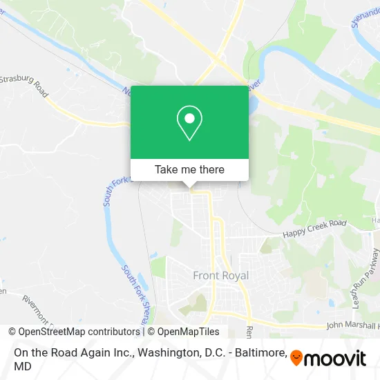 On the Road Again Inc. map