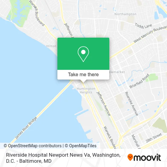 Riverside Hospital Newport News Va map