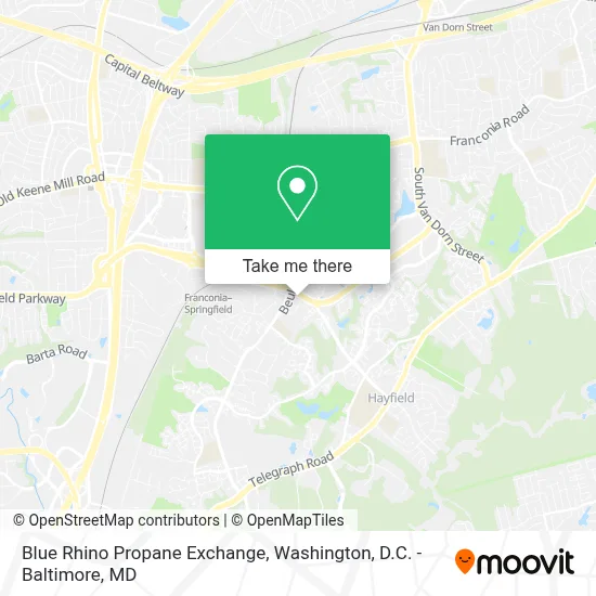 Blue Rhino Propane Exchange map