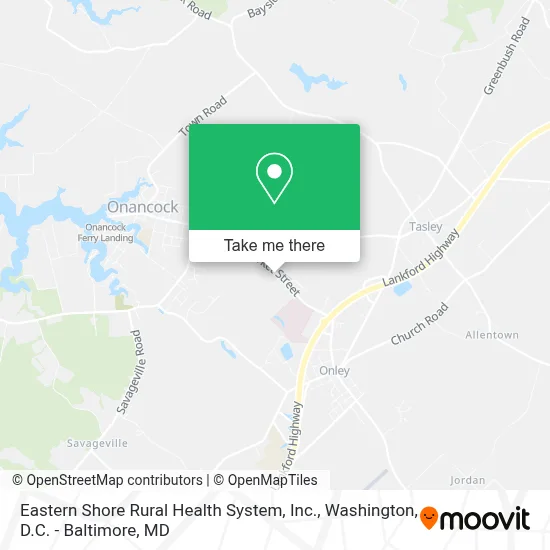 Eastern Shore Rural Health System, Inc. map