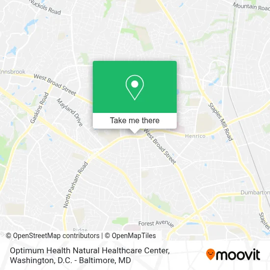 Optimum Health Natural Healthcare Center map