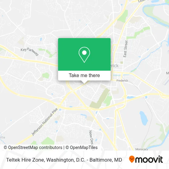 Teltek Hire Zone map