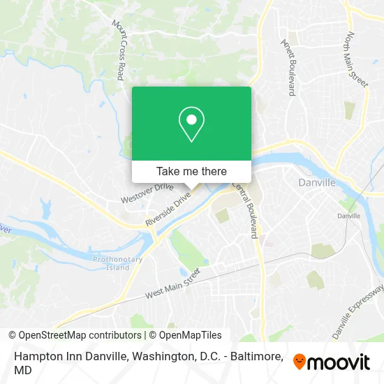 Hampton Inn Danville map