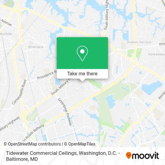 Tidewater Commercial Ceilings map