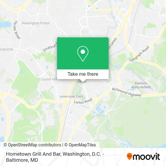 Hometown Grill And Bar map