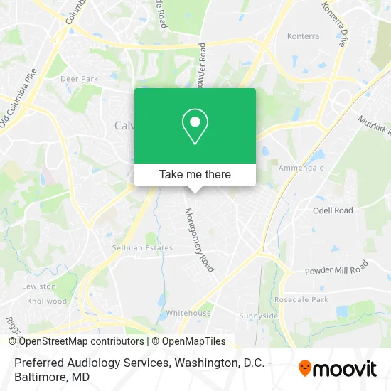 Preferred Audiology Services map