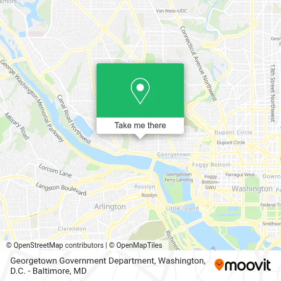 Georgetown Government Department map