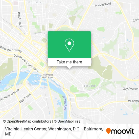 Virginia Health Center map
