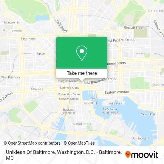 Uniklean Of Baltimore map