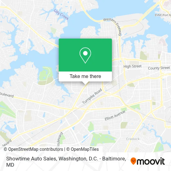 Showtime Auto Sales map