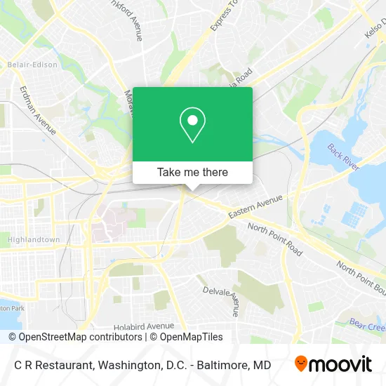 C R Restaurant map