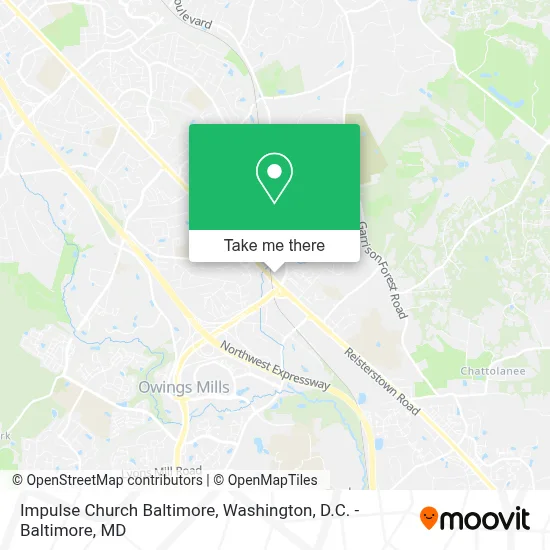 Impulse Church Baltimore map