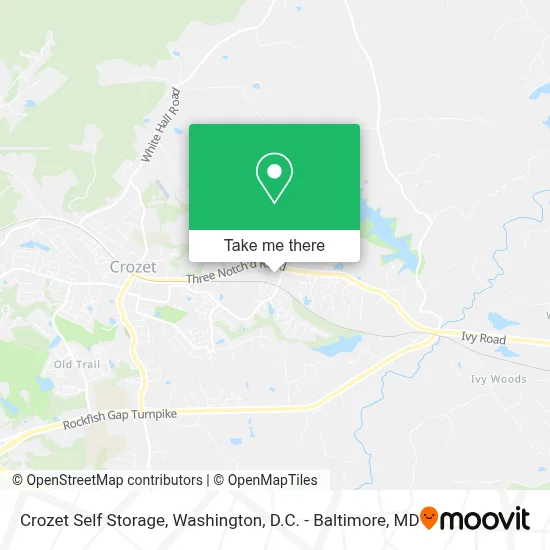 Crozet Self Storage map