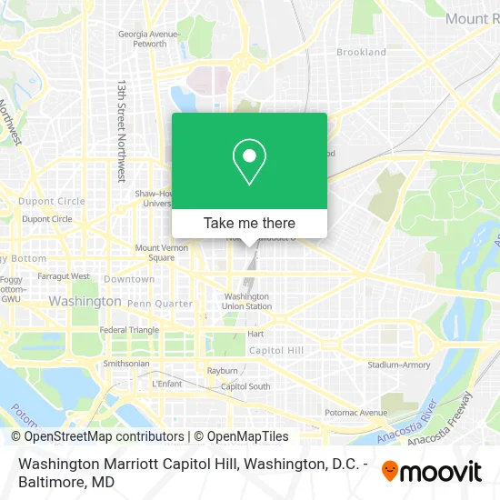 Washington Marriott Capitol Hill map