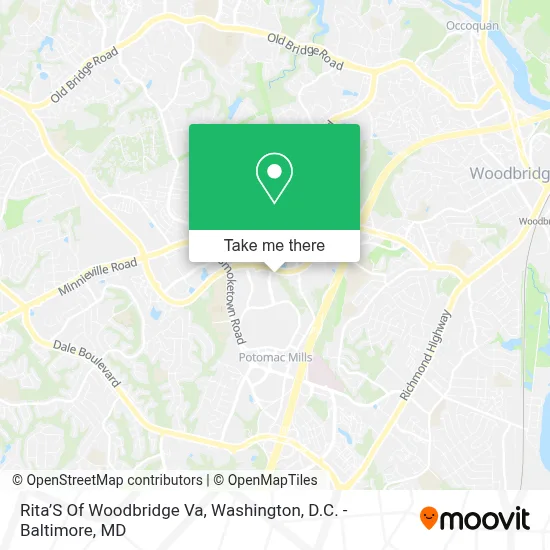Rita’S Of Woodbridge Va map