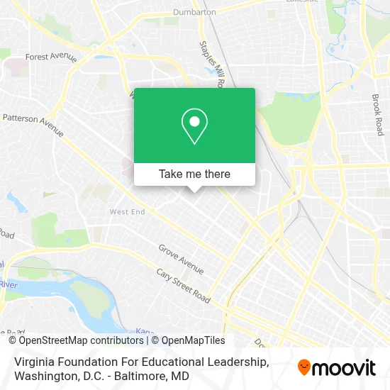Virginia Foundation For Educational Leadership map