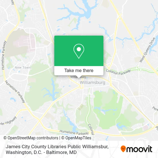 James City County Libraries Public Williamsbur map