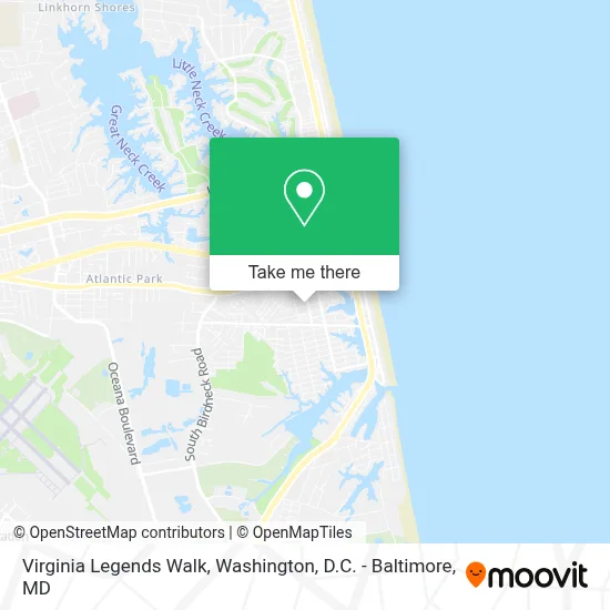Virginia Legends Walk map