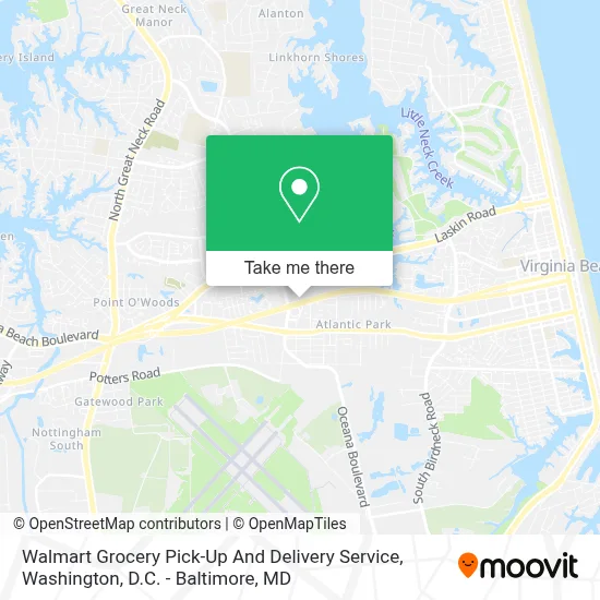 Walmart Grocery Pick-Up And Delivery Service map