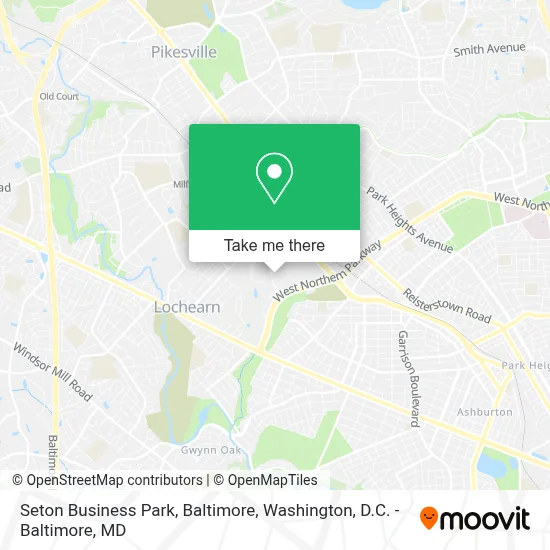 Seton Business Park, Baltimore map