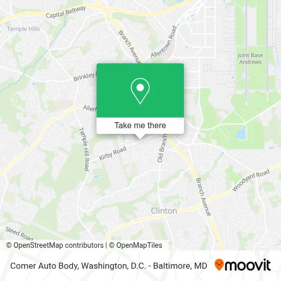 Comer Auto Body map
