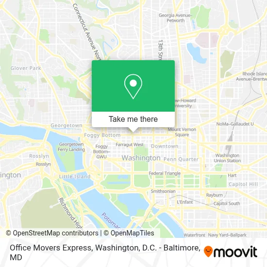 Office Movers Express map