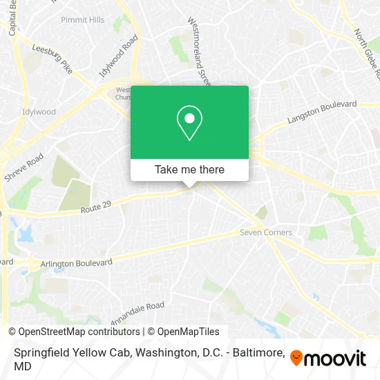 Springfield Yellow Cab map