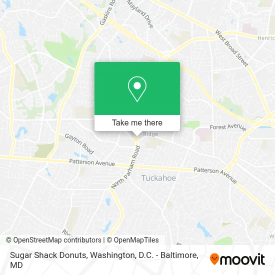 Sugar Shack Donuts map