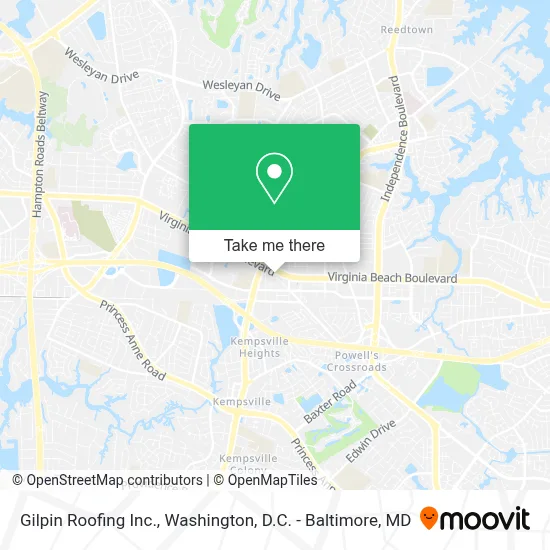 Gilpin Roofing Inc. map