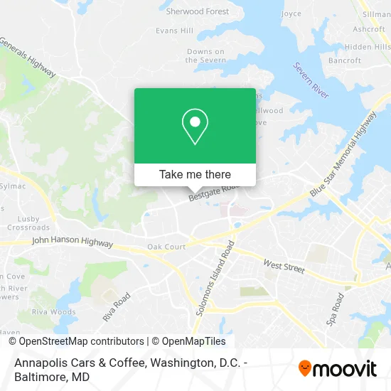 Annapolis Cars & Coffee map