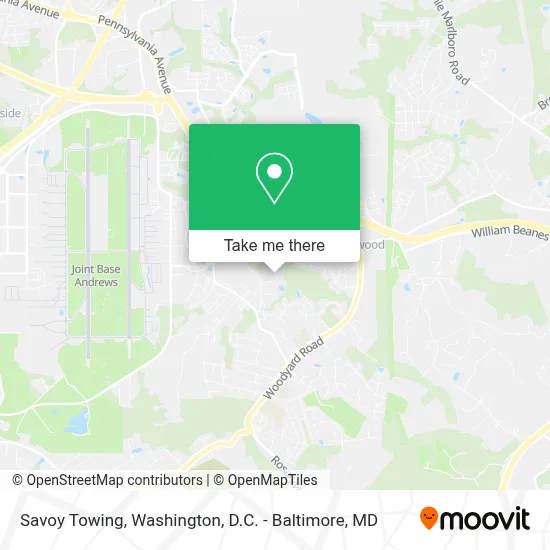 Savoy Towing map