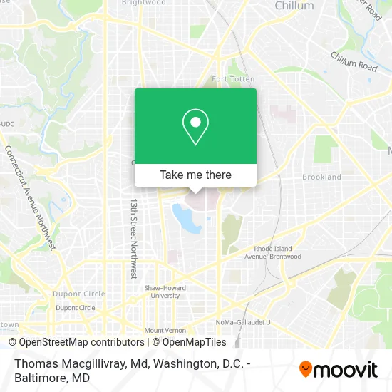 Thomas Macgillivray, Md map