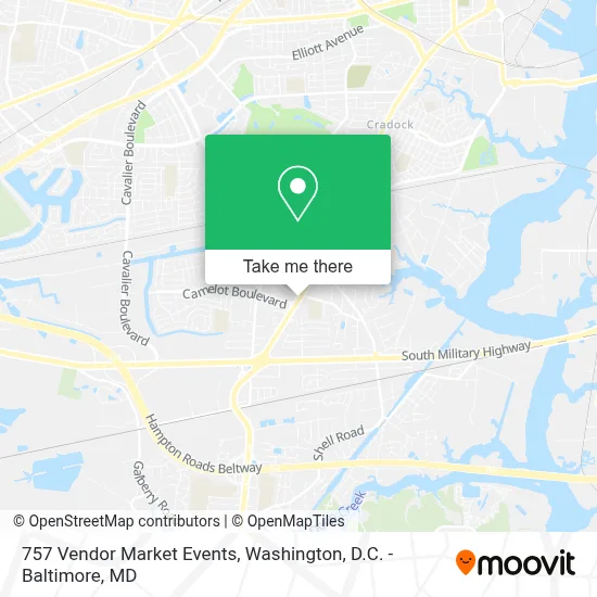 757 Vendor Market Events map