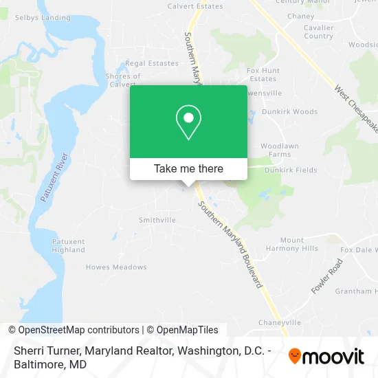 Sherri Turner, Maryland Realtor map