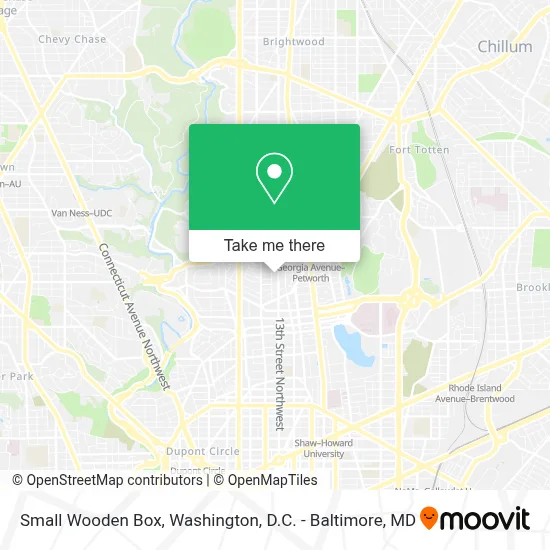 Small Wooden Box map