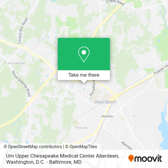 Um Upper Chesapeake Medical Center Aberdeen map