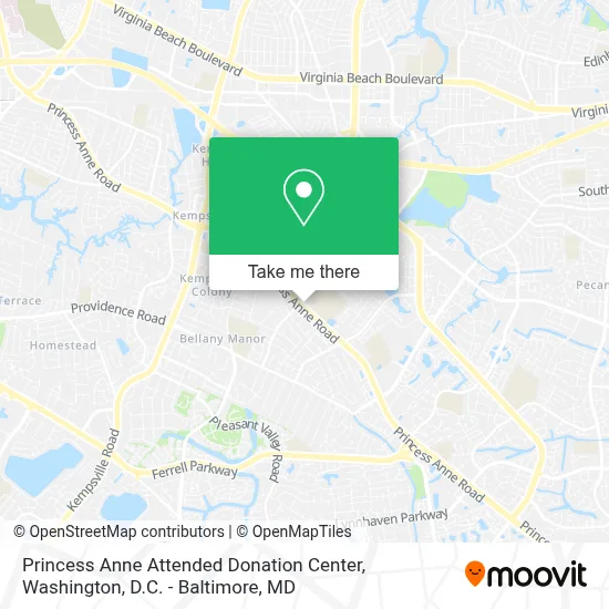 Princess Anne Attended Donation Center map