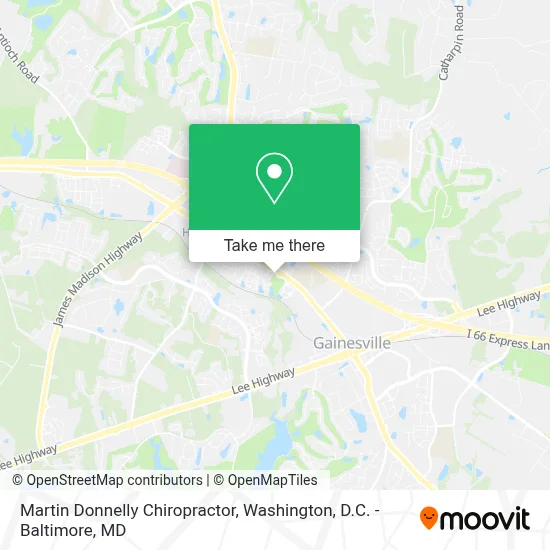 Martin Donnelly Chiropractor map