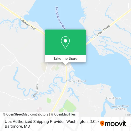 Ups Authorized Shipping Provider map
